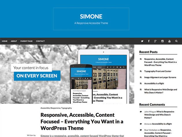 Simone web accessibility-ready-WordPress theme