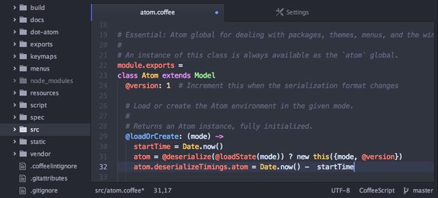 example of dark mode inside a code editor