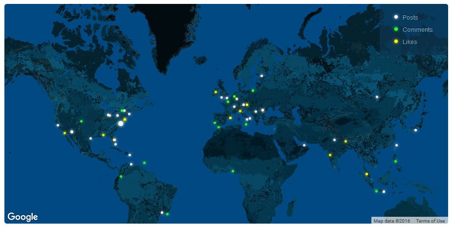 wordpress activity map as an example for geoblocking