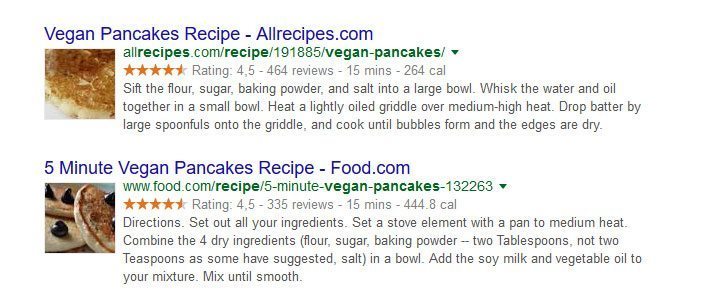 rich snippets example