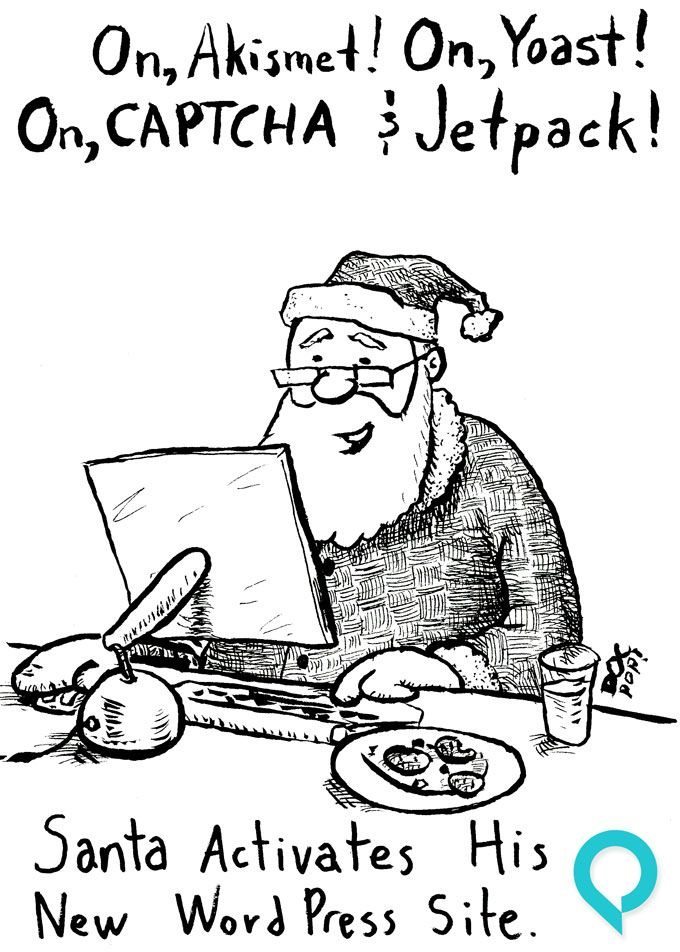 Santa Activates his WordPress site. 