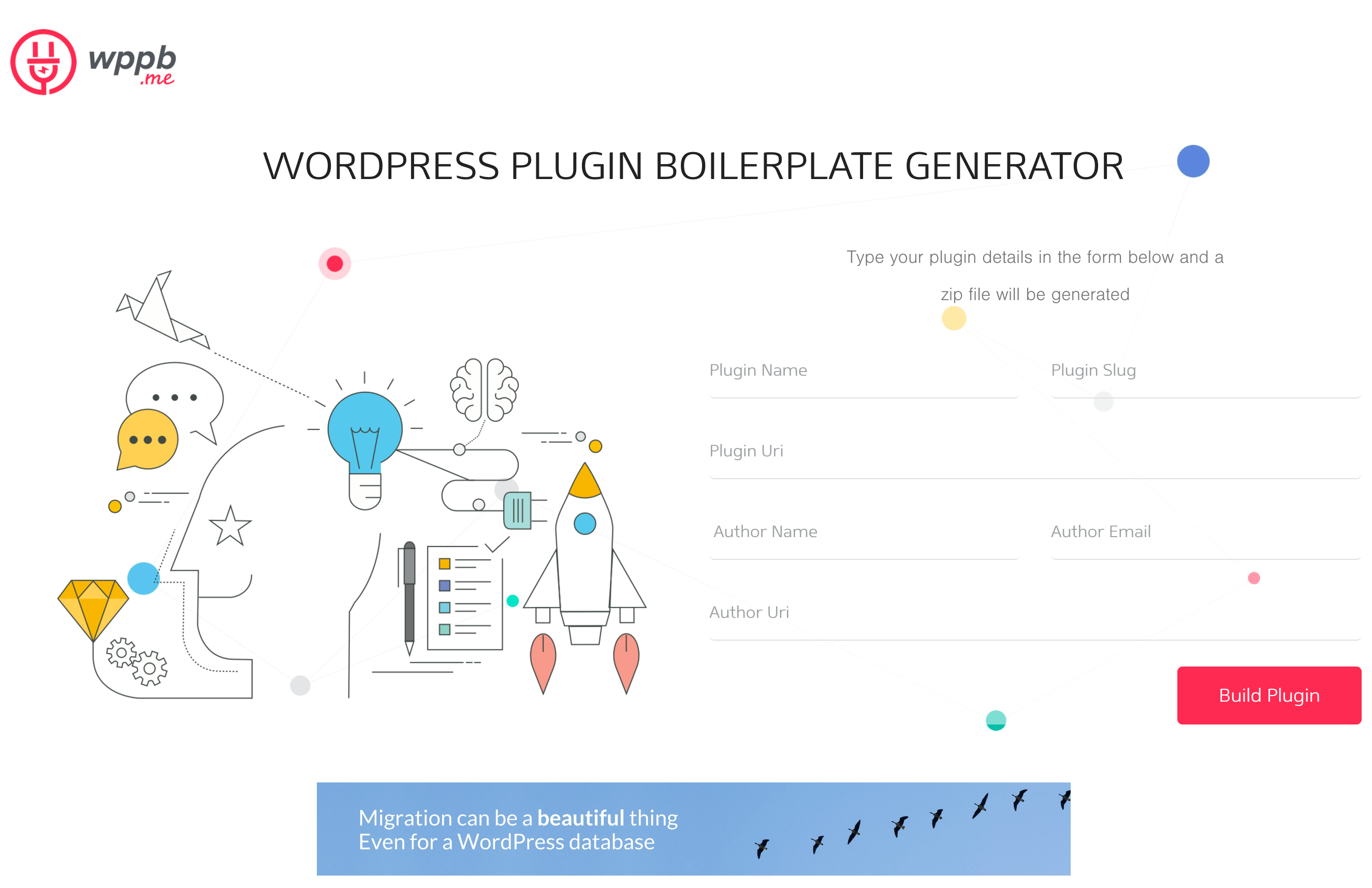 The WordPress Plugin Boilerplate home page.