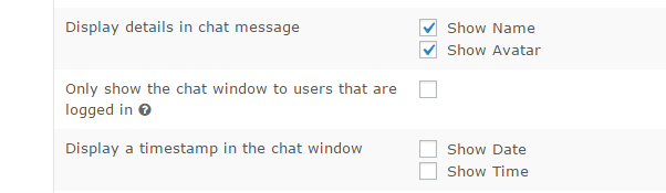 Adding timestamps to your chat box.
