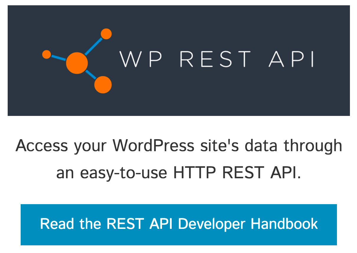 The REST API home page.