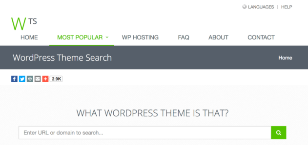 Screenshot of What WordPress Theme Is That?