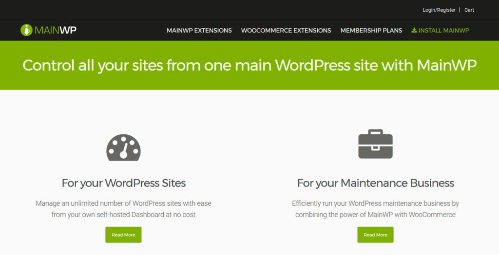 manage multiple wordpress sites MainWP