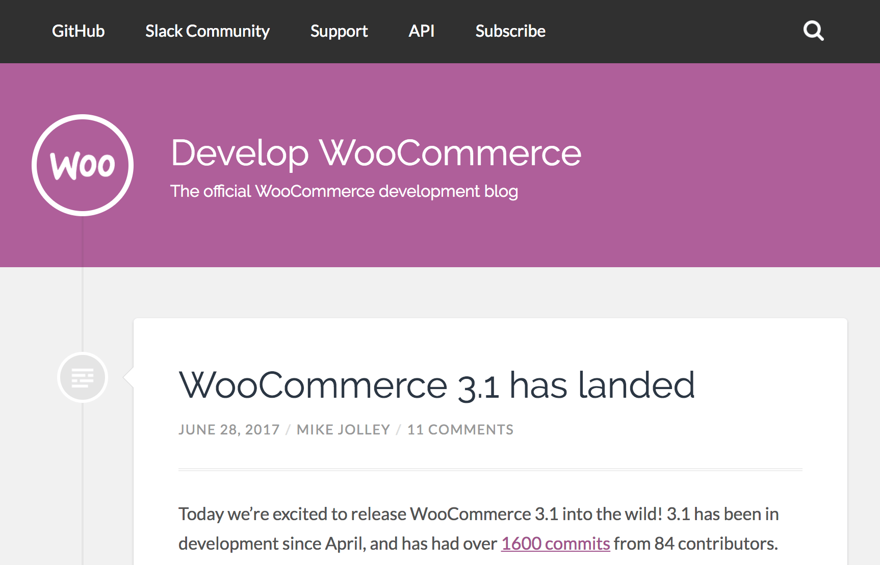 Develop WooCommerce blog