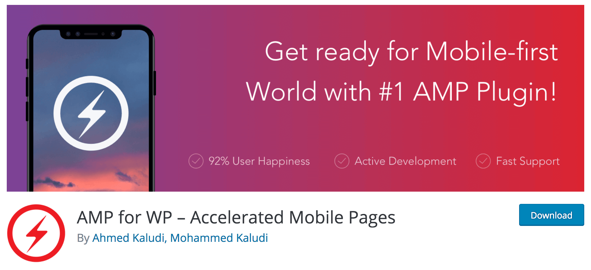 The AMP for WP plugin.