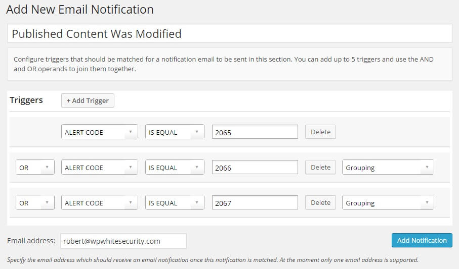 Setting up email notifications.