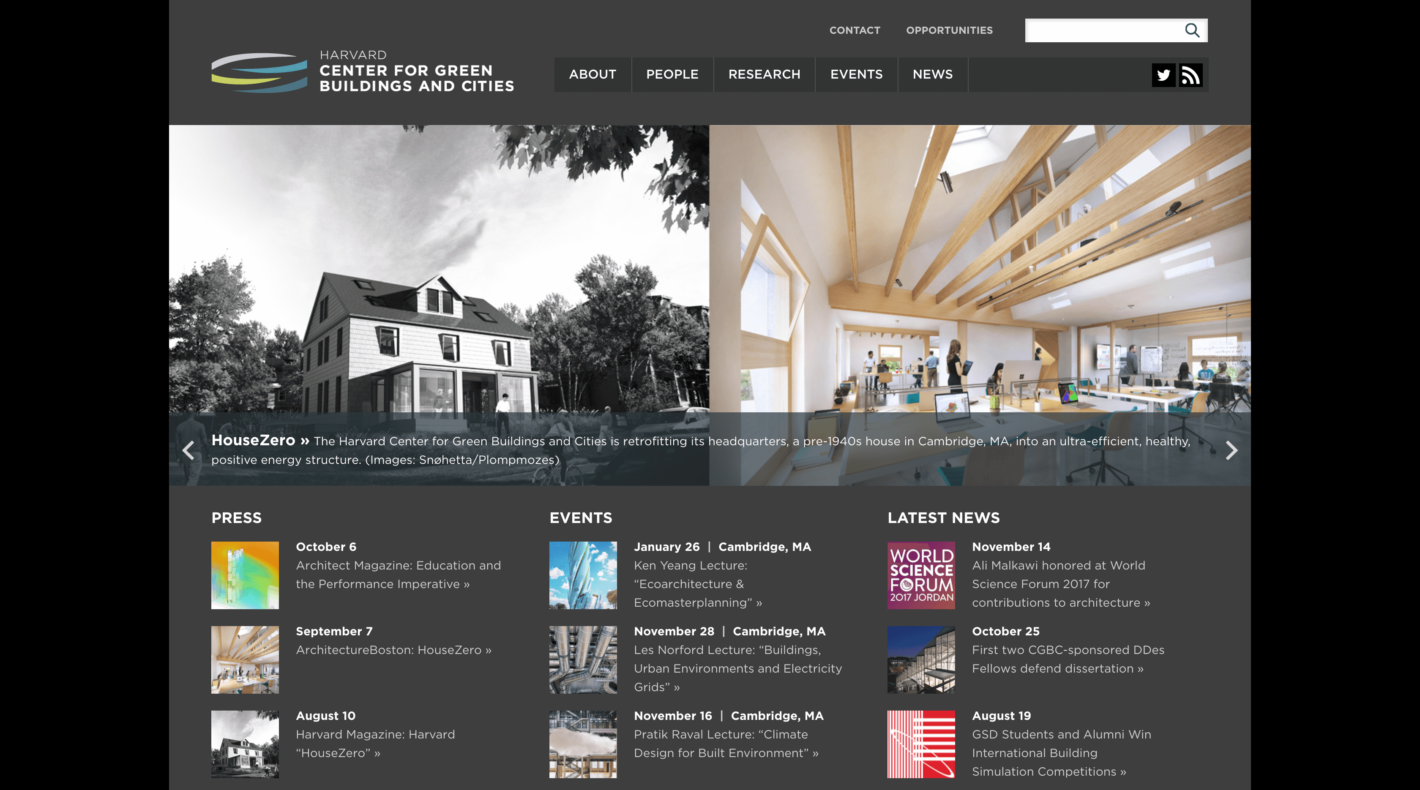 The Harvard Center for Green Buildings and Cities website.