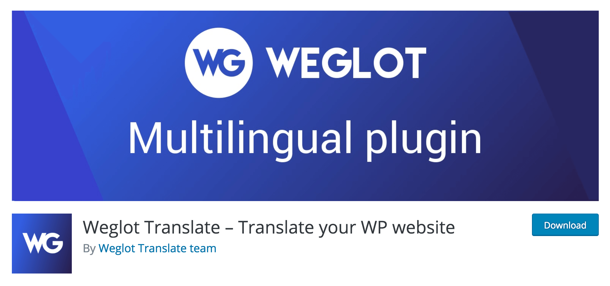 The Weglot Translate plugin.