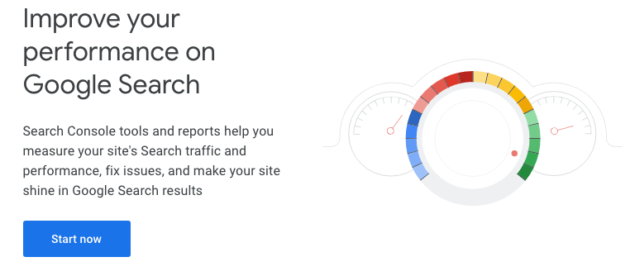 The Google Search Console About page.