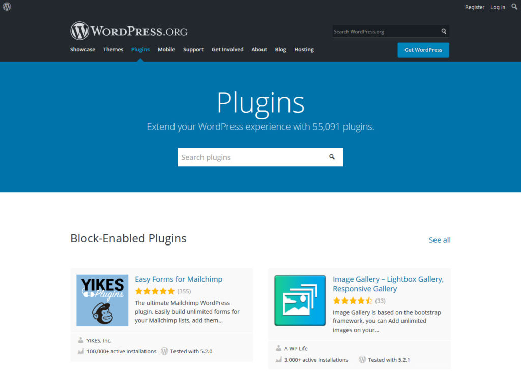 wordpress plugin directory offers many options for startups