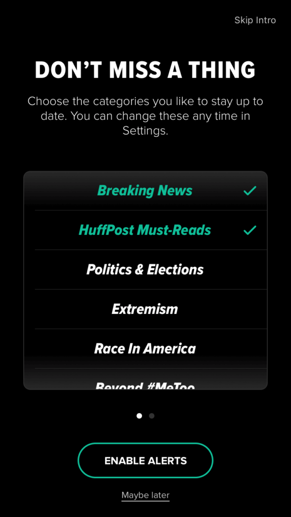 The Huffington Post mobile app.
