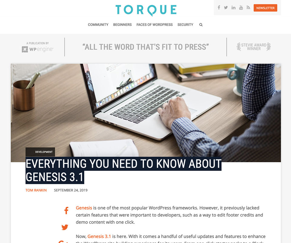 Former Torque article view