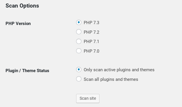 WP Engine PHP Compatibility Checker plugin.