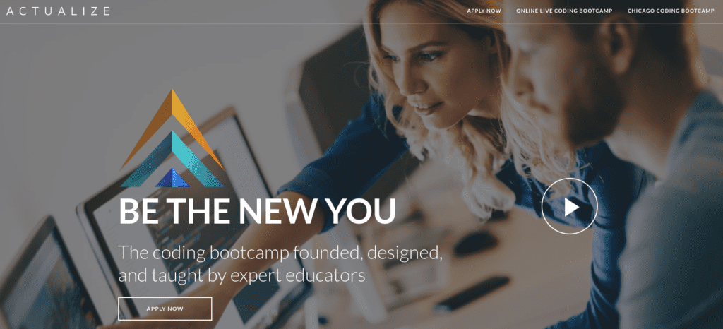 Actualize bootcamp website homepage.