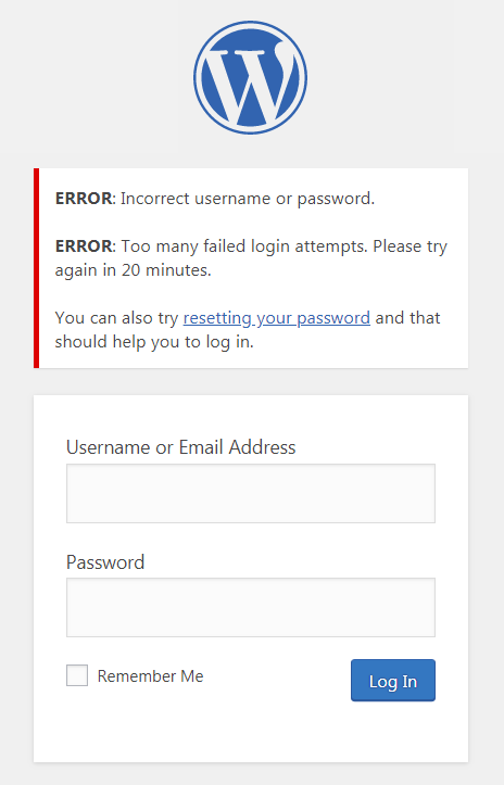 limit login attempts in wordpress to deny brute force attacks