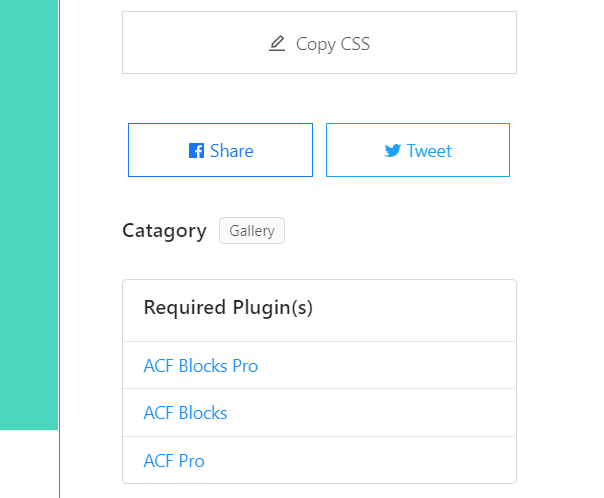 A block template that requires additional plugins to work.