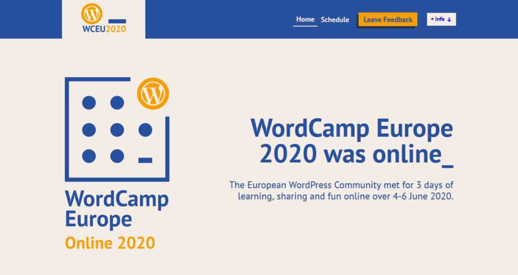 wordcamp europe 2020 online