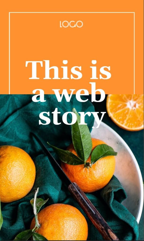 The cover page of a Web Story.