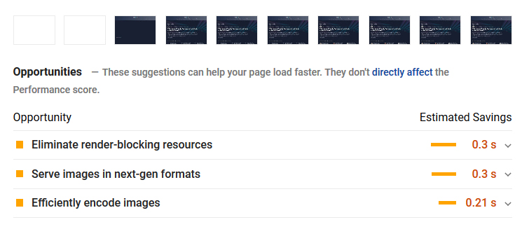 render blocking resources in pagespeed insights