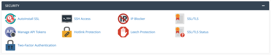 The IP Blocker option in cPanel.