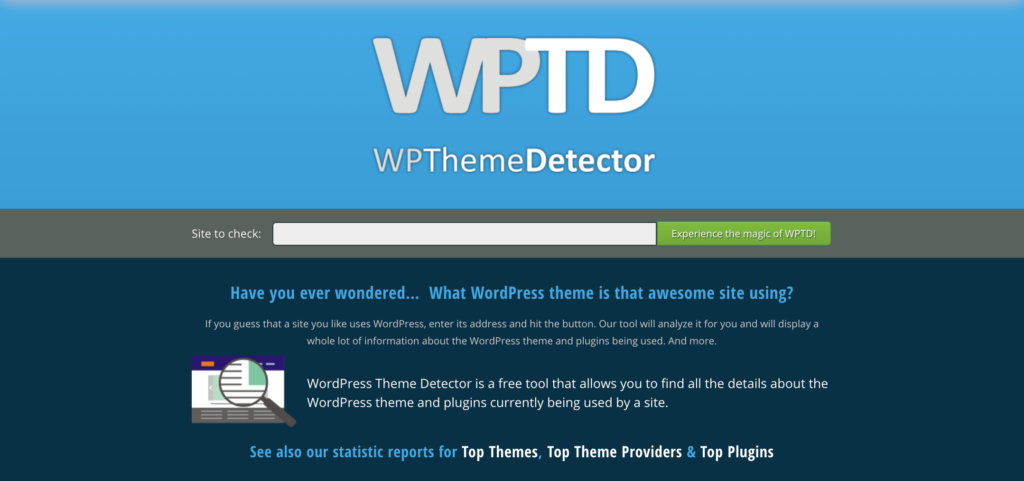 How To Find Out What Theme A Website Is Using: WP Theme Detector.