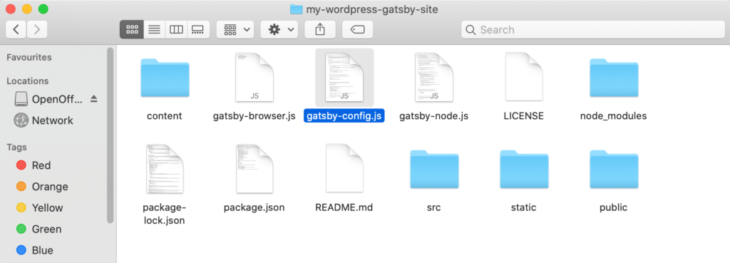 The Gatsby framework config file. 