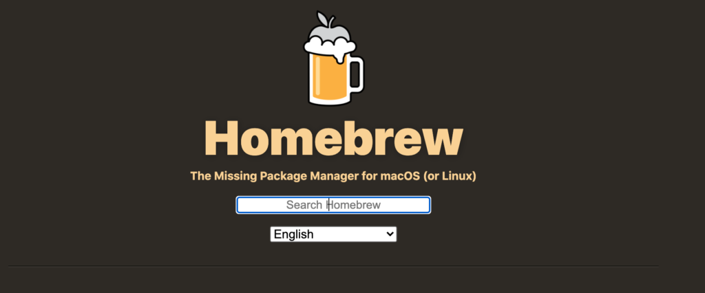 The Homebrew package manager.
