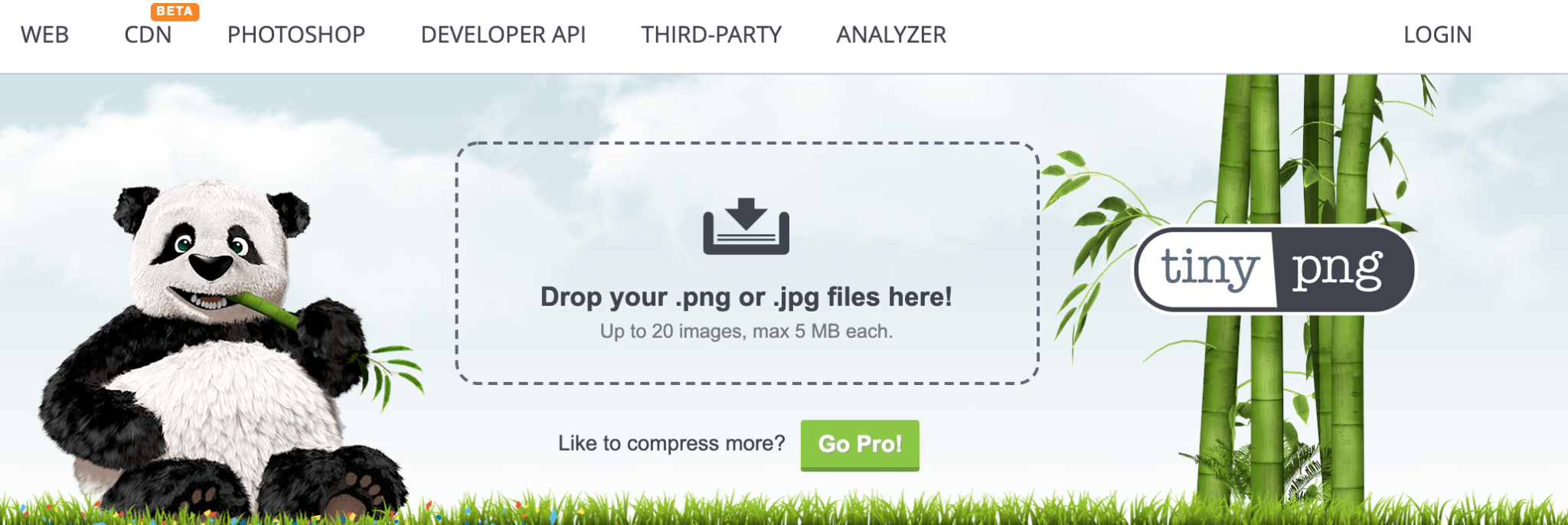The TinyPNG image compression tool.
