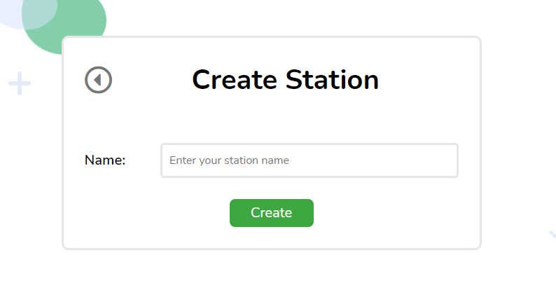 Creating a station.