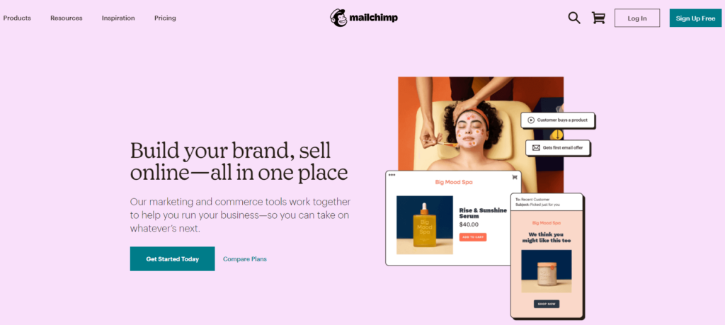 The Mailchimp email marketing service.