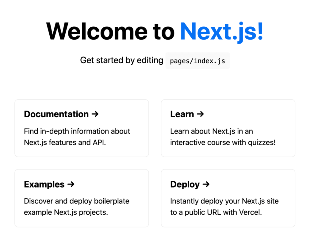 The Next.js starter application. 