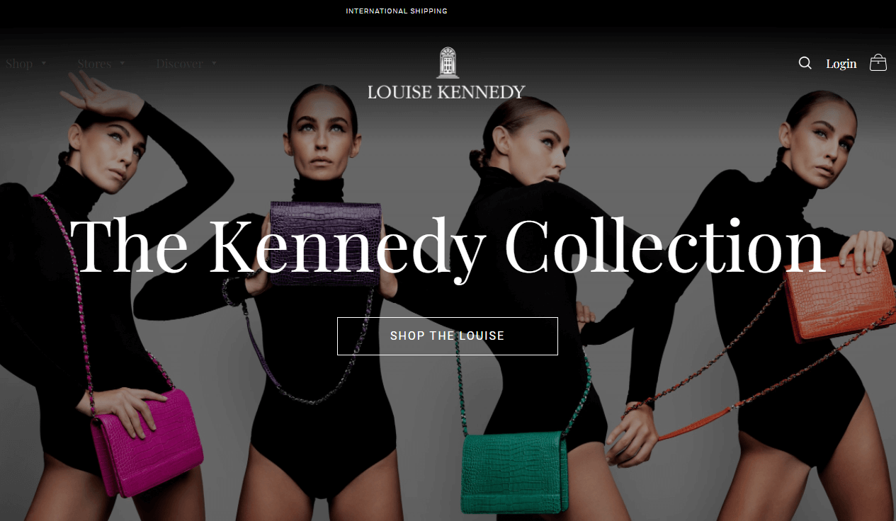 The Louise Kennedy homepage, a headless WordPress eCommerce example.