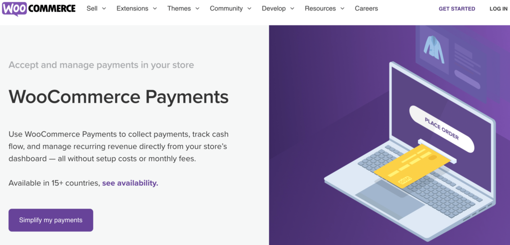 The WooCommerce Payments plugin for WordPress.