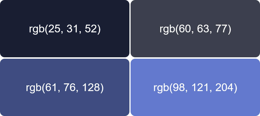declare colors in css with rgb examples