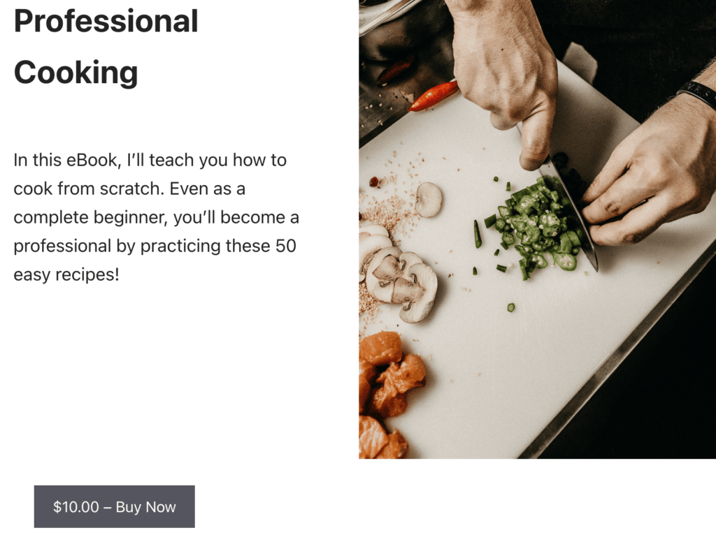 eCommerce buy now button