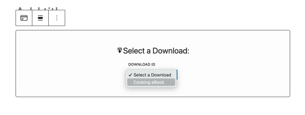 Select product download ID