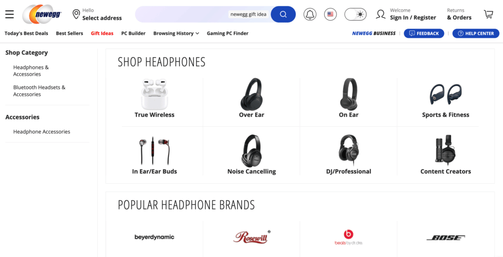 High-ticket dropshipping products: An online store selling headphones
