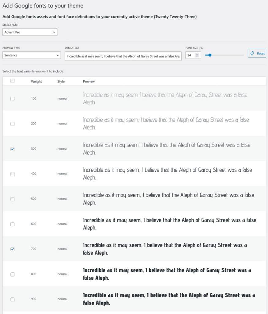 host google fonts locally in wordpress with create block theme plugin