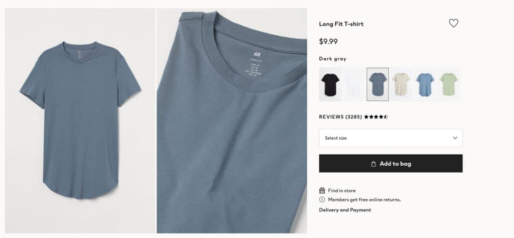 product variation images example hm