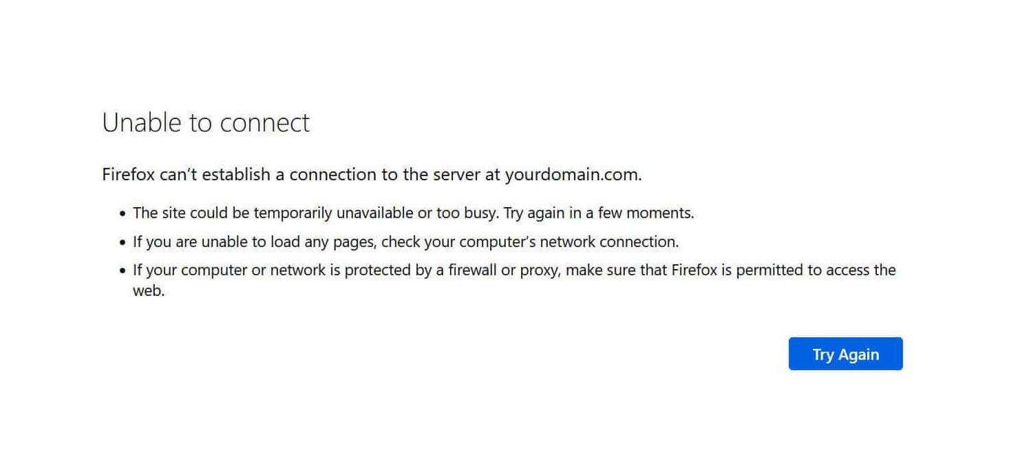 ddos attack unable to connect
