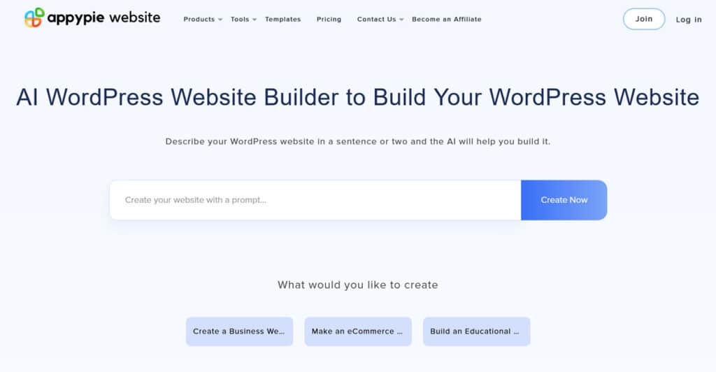 appypie wordpress website ai