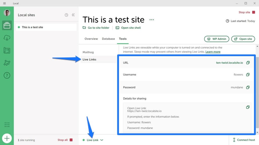 local live links feature