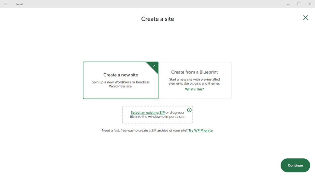 local new site options