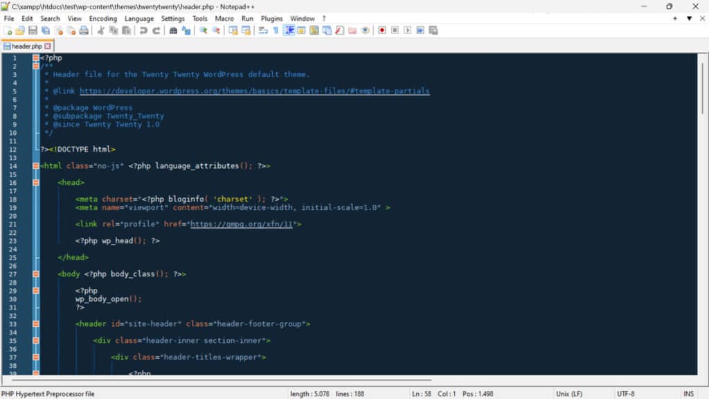 website text file example