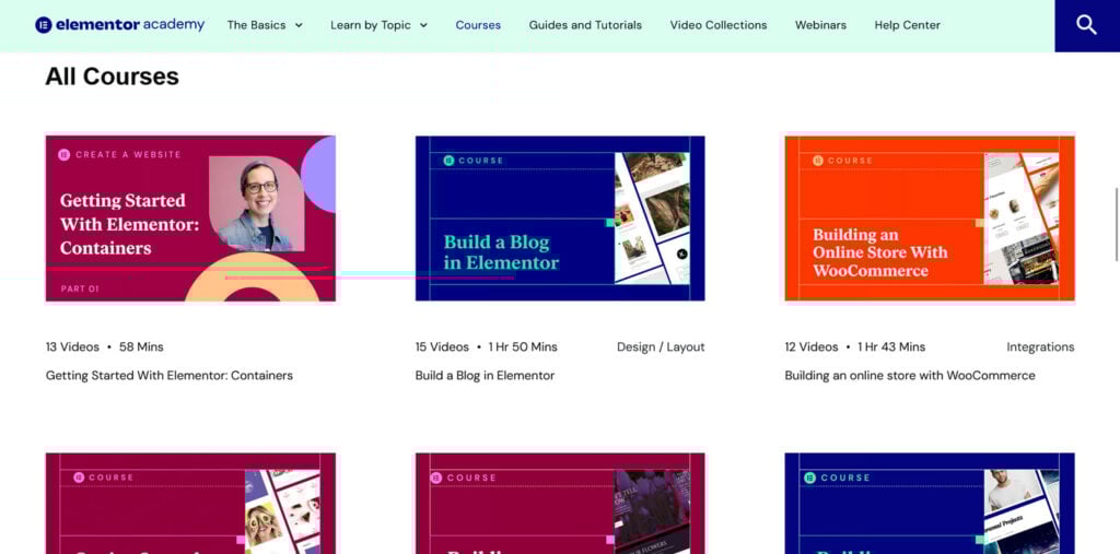 elementor academy wordpress beginner training courses